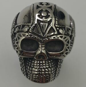Skull Statement Ring 316L Stainless Steel (Size 9) MSRP $99